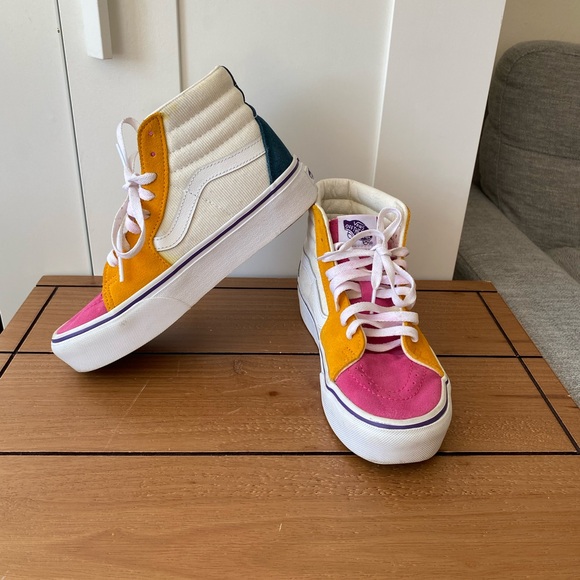 Vans Mini Cord Sk8-Hi Multicolor High-Top Sneakers: Womens Size: 6 - Picture 3 of 8